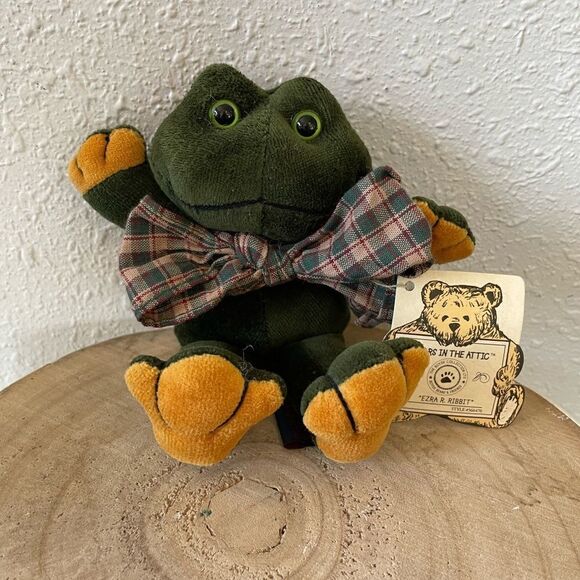 Boyds Bears Other - Boyd’s Bears Ezra R. Ribbit 6 Inch Plush Frog EUC